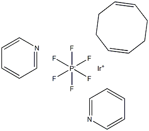 Bis(pyridine)(1,5-cyclooctadiene)iridium(I) hexafluorophosphate, 99% 구조식 이미지