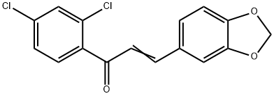 (2E)-3-(2H-1,3-benzodioxol-5-yl)-1-(2,4-dichlorophenyl)prop-2-en-1-one Structure