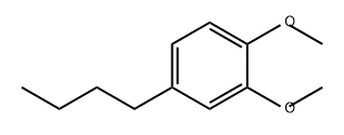Benzene, 4-butyl-1,2-dimethoxy- 구조식 이미지