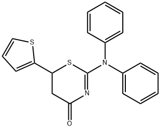 2-(diphenylamino)-6-(thiophen-2-yl)-5,6-dihydro-4H-1,3-thiazin-4-one Structure