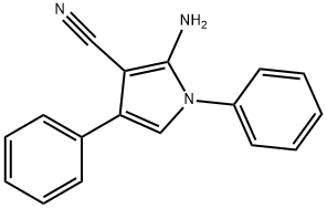 1H-Pyrrole-3-carbonitrile, 2-amino-1,4-diphenyl- 구조식 이미지