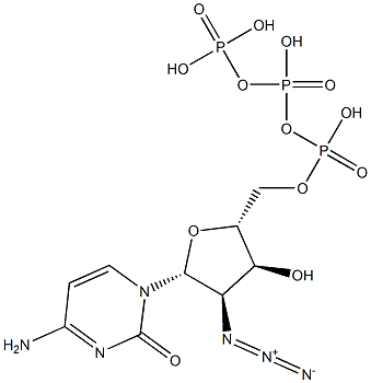 Cytidine5'-(tetrahydrogen triphosphate), 2'-azido-2'-deoxy- (9CI) Structure