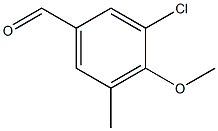 Benzaldehyde, 3-chloro-4-methoxy-5-methyl- Structure