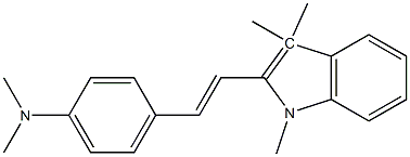 N,N-dimethyl-4-[(E)-2-(1,3,3-trimethylindol-2-yl)ethenyl]aniline Structure