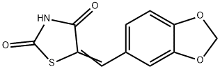 2,4-Thiazolidinedione,5-(1,3-benzodioxol-5-ylmethylene)- Structure