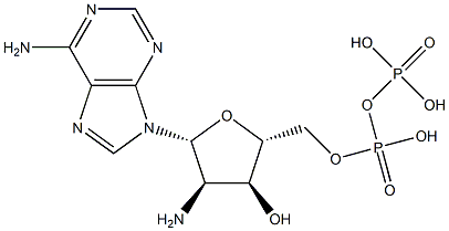 Adenosine 5'-(trihydrogen diphosphate), 2'-amino-2'-deoxy- Structure