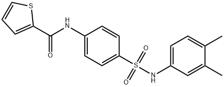 N-[4-[(3,4-dimethylphenyl)sulfamoyl]phenyl]thiophene-2-carboxamide 구조식 이미지