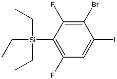 Silane, (3-bromo-2,6-difluoro-4-iodophenyl)triethyl- 구조식 이미지