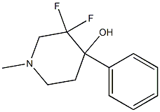 4-Piperidinol, 3,3-difluoro-1-methyl-4-phenyl- 구조식 이미지