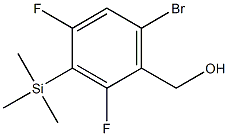 Benzenemethanol, 6-bromo-2,4-difluoro-3-(trimethylsilyl)- Structure