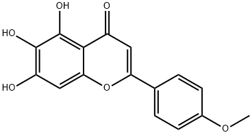 4H-1-Benzopyran-4-one, 5,6,7-trihydroxy-2-(4-methoxyphenyl)- Structure