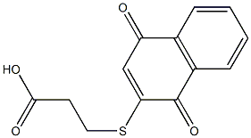 Propanoic acid,3-[(1,4-dihydro-1,4-dioxo-2-naphthalenyl)thio]- 구조식 이미지