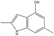 1H-Indol-4-ol, 2,6-dimethyl- Structure