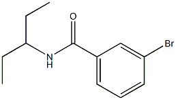 3-bromo-N-pentan-3-yl-benzamide 구조식 이미지