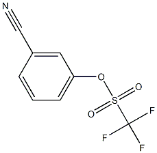 Methanesulfonic acid, trifluoro-, 3-cyanophenyl ester 구조식 이미지