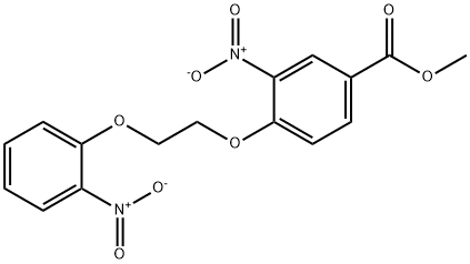 Benzoic acid, 3-nitro-4-[2-(2-nitrophenoxy)ethoxy]-, methyl ester Structure