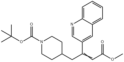 tert-butyl 4-(4-methoxy-4-oxo-2-(quinolin-3-yl)but-2-en-1-yl)piperidine-1-carboxylate Structure