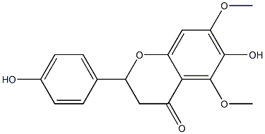 4H-1-Benzopyran-4-one,2,3-dihydro-6-hydroxy-2-(4-hydroxyphenyl)-5,7-dimethoxy- Structure