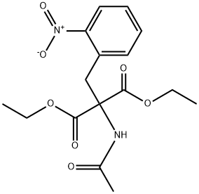 Propanedioic acid,2-(acetylamino)-2-[(2-nitrophenyl)methyl]-, 1,3-diethyl ester Structure