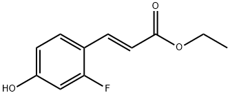 2-Propenoic Acid, 3-(2-Fluoro-4-Hydroxyphenyl)-, Ethyl Ester, (2E) 구조식 이미지