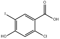 2-Chloro-4-hydroxy-5-iodo-benzoic acid Structure