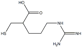 Pentanoic acid,5-[(aminoiminomethyl)amino]-2-(mercaptomethyl)- Structure