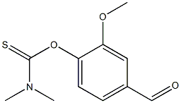 Carbamothioic acid, dimethyl-, O-(4-formyl-2-methoxyphenyl) ester Structure