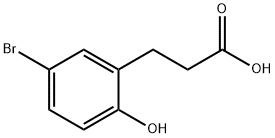 3-(5-bromo-2-hydroxyphenyl)propanoic acid 구조식 이미지