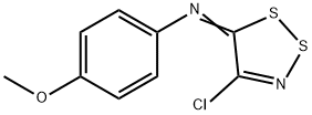 (5Z)-4-Chloro-N-(4-methoxyphenyl)-5H-1,2,3-dithiazol-5-imine 구조식 이미지