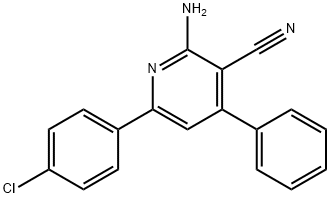 3-Pyridinecarbonitrile, 2-amino-6-(4-chlorophenyl)-4-phenyl- Structure