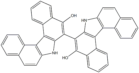 [6,6'-Bi-7H-dibenzo[c,g]carbazole]-5,5'-diol Structure