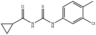 N-{[(3-chloro-4-methylphenyl)amino]carbonothioyl}cyclopropanecarboxamide 구조식 이미지
