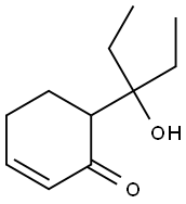 2-Cyclohexen-1-one, 6-(1-ethyl-1-hydroxypropyl)- 구조식 이미지