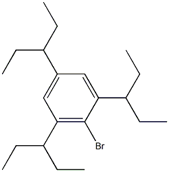 Benzene, 2-bromo-1,3,5-tris(1-ethylpropyl)- Structure