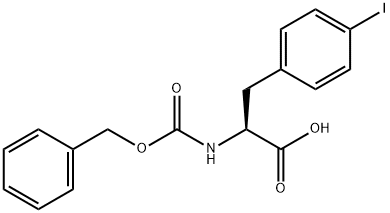 DL-4-iodo-N-[(phenylmethoxy)carbonyl]- Phenylalanine Structure