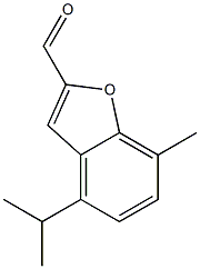 2-Benzofurancarboxaldehyde, 7-methyl-4-(1-methylethyl)- Structure