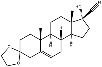 (8R,9S,10R,13S,14S,17R)-17-hydroxy-10,13-dimethyl-1,2,4,7,8,9,10,11,12,13,14,15,16,17-tetradecahydrospiro[cyclopenta[a]phenanthrene-3,2'-[1,3]dioxolane]-17-carbonitrile Structure