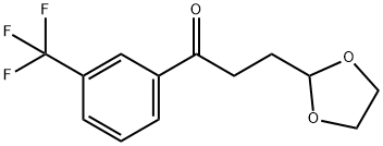 3-(1,3-DIOXOLAN-2-YL)-1-(3-(TRIFLUOROMETHYL)PHENYL)PROPAN-1-ONE 구조식 이미지