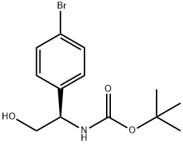 (R)-tert-butyl (1-(4-bromophenyl)-2-hydroxyethyl)carbamate 구조식 이미지