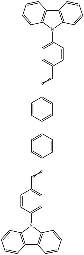 4,4'-Bis(4-(9H -carbazol-9-yl)styryl)biphenyl 구조식 이미지