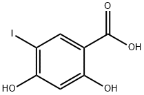 2,4-dihydroxy-5-iodobenzoic acid Structure