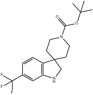 tert-butyl 6-trifluoromethylspiro[indoline-3,4-piperidine]-1-carboxylate Structure