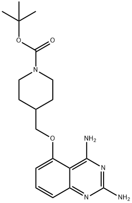 tert-butyl 4-(((2,4-diaminoquinazolin-5-yl)oxy)methyl)piperidine-1-carboxylate Structure