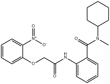 N-cyclohexyl-N-methyl-2-{[(2-nitrophenoxy)acetyl]amino}benzamide 구조식 이미지