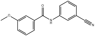 Benzamide, N-(3-cyanophenyl)-3-methoxy- 구조식 이미지