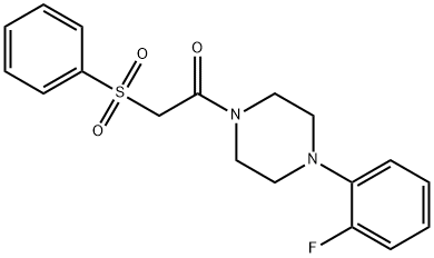 1-[4-(2-fluorophenyl)piperazin-1-yl]-2-(phenylsulfonyl)ethanone Structure