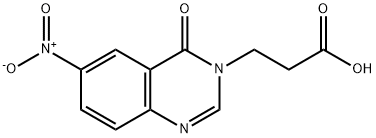 3-(6-Nitro-4-oxo-4H-quinazolin-3-yl)-propionic acid 구조식 이미지