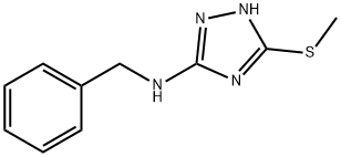 1H-1,2,4-Triazol-3-amine, 5-(methylthio)-N-(phenylmethyl)- Structure