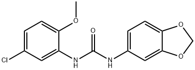 1-(1,3-benzodioxol-5-yl)-3-(5-chloro-2-methoxyphenyl)urea Structure