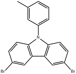 3,6-dibromo-9-m-methylphenyl -9H-carbazole Structure